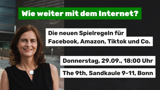 Sharepic mit einem Foto von Alexandra, dem Titel, Datum und Ort (Coworking Space The 9th, Sandkaule 9-11, Bonn).