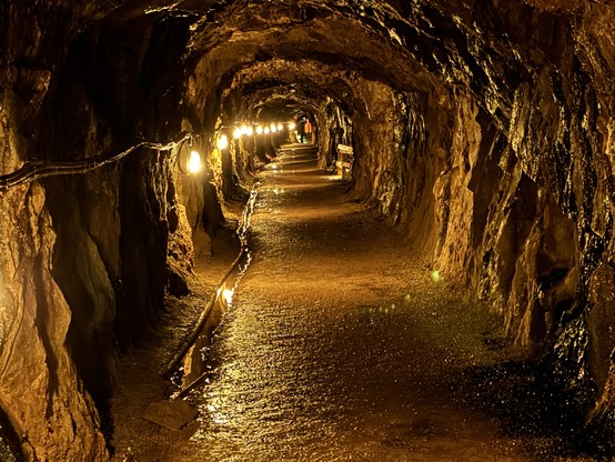A tunnel in a mine. 