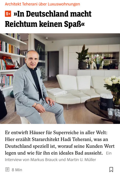 Spiegel-Artikel mit dem Titel »In Deutschland macht Reichtum keinen Spaß«