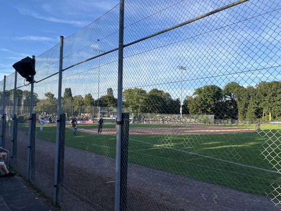 Blick aufs Baseball Spielfeld in der Rheinaue.